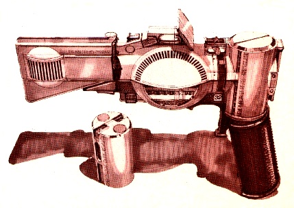 Syd Mead's early design concept for Deckard's gun